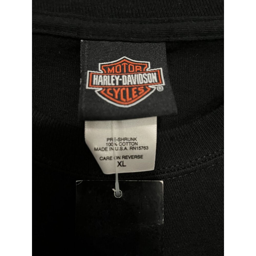 Harley Davidson Heritage Black LS T-Shirt Made in USA Hal's HD New Berlin, WI - Picture 7 of 7